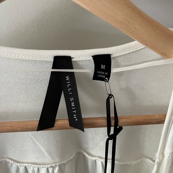 NWT Willi Smith cream long sleeve open knit cardigan size M - Picture 6 of 7